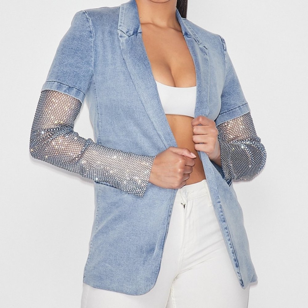 BLING IN THE DENIM BLAZER